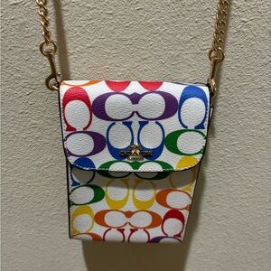 COACH Rachel Crossbody Phone Rainbow purse
